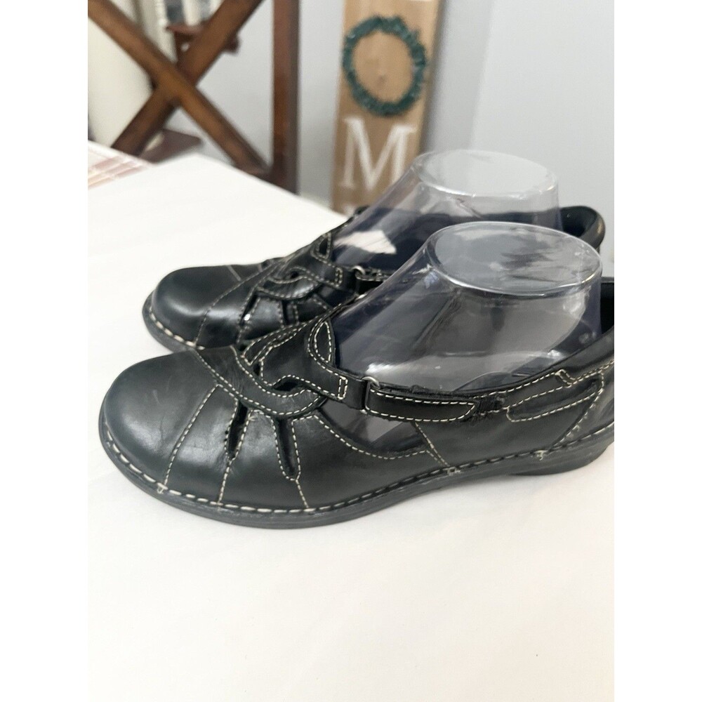 Clarks Bendables Ashland Women Black Strappy Comfort Shoe Size 7.5M Pre Owned